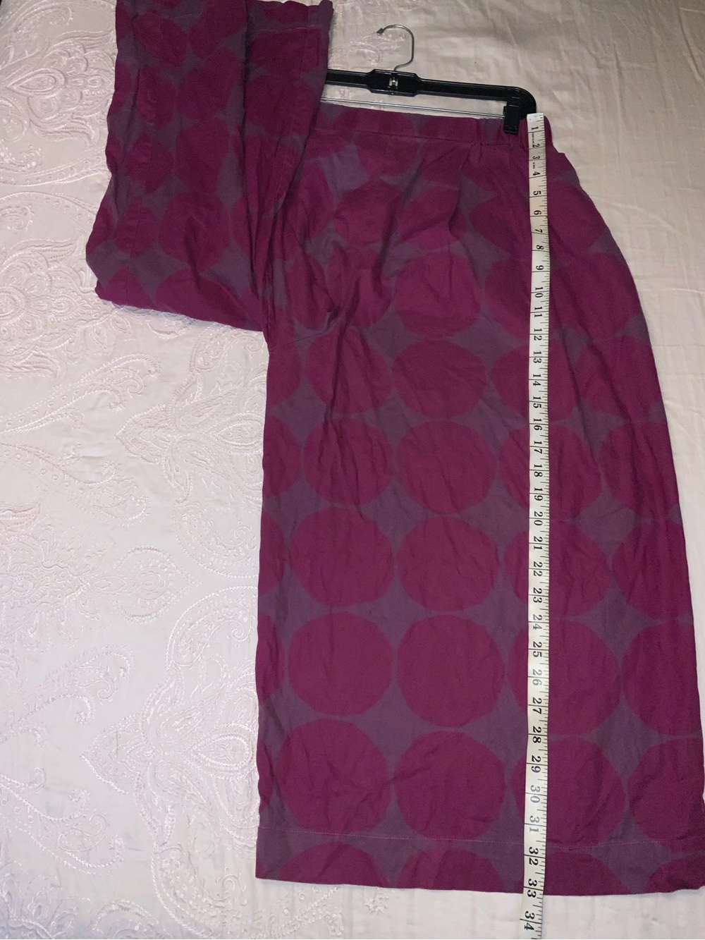 Marimekko Purple Polka Dot Cropped Wide-Leg Pants - Picture 6 of 10